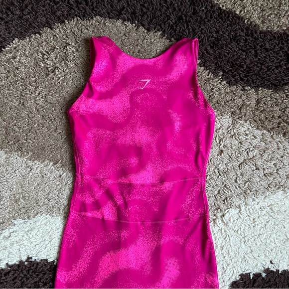 Gymshark GS Power Full Length All In One Sz S In Magenta Pink Print - Picture 5 of 10